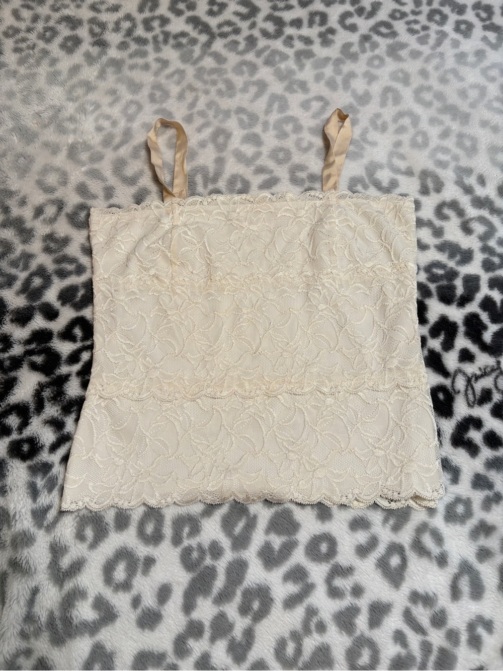 Vintage White Cami Lace Top
